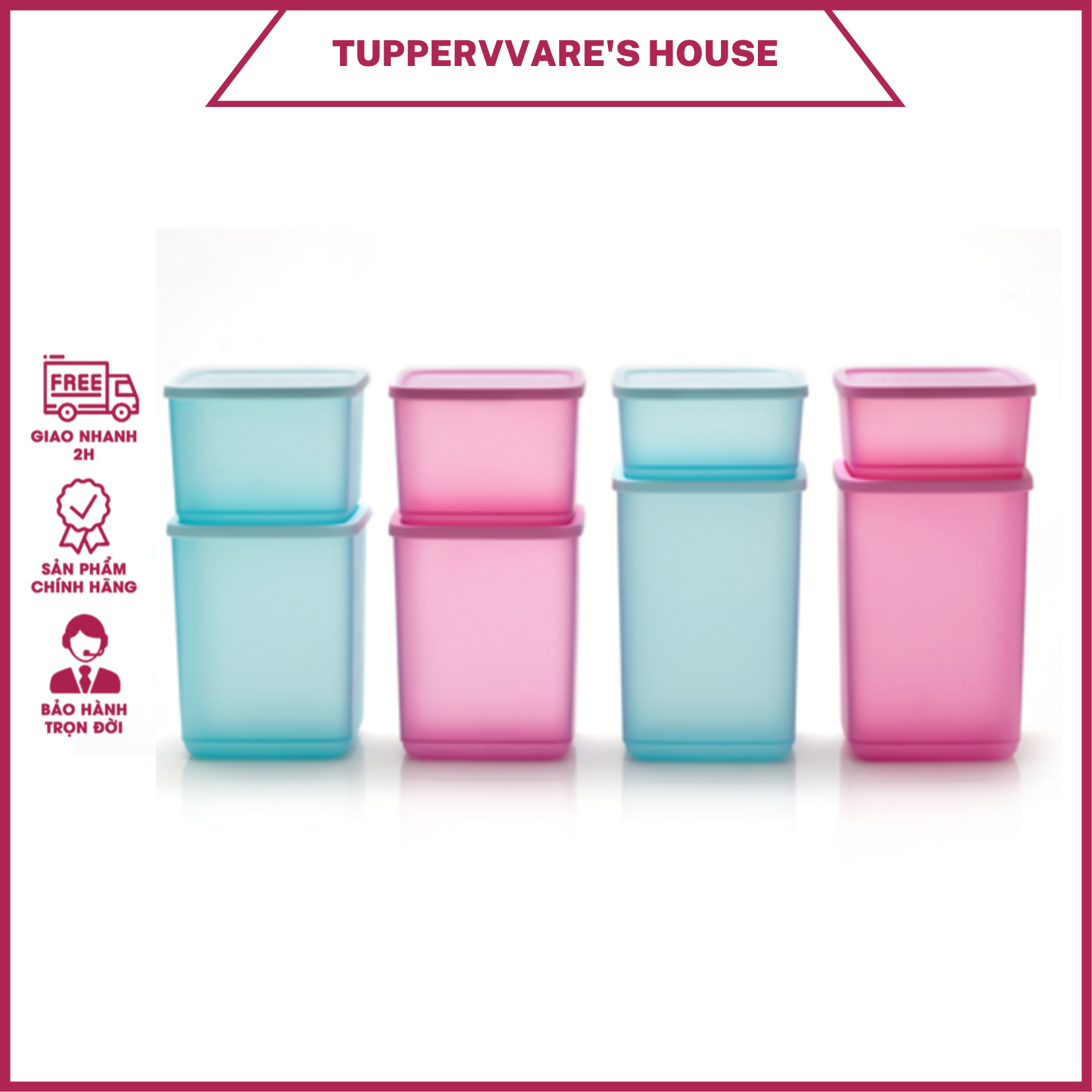 Bộ hộp bảo quản thực phẩm Tupperware Pop Fiesta