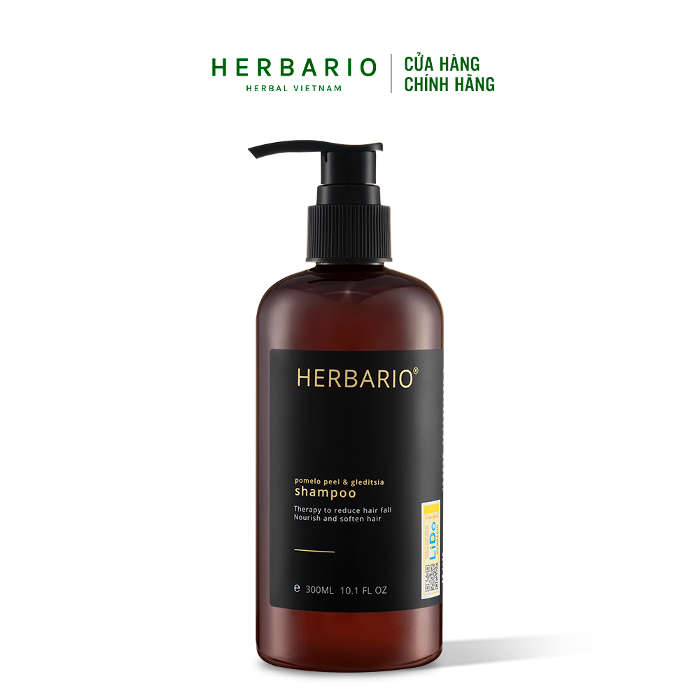 Dầu gội bưởi & Bồ kết Herbario Giảm rụng tóc 300ml