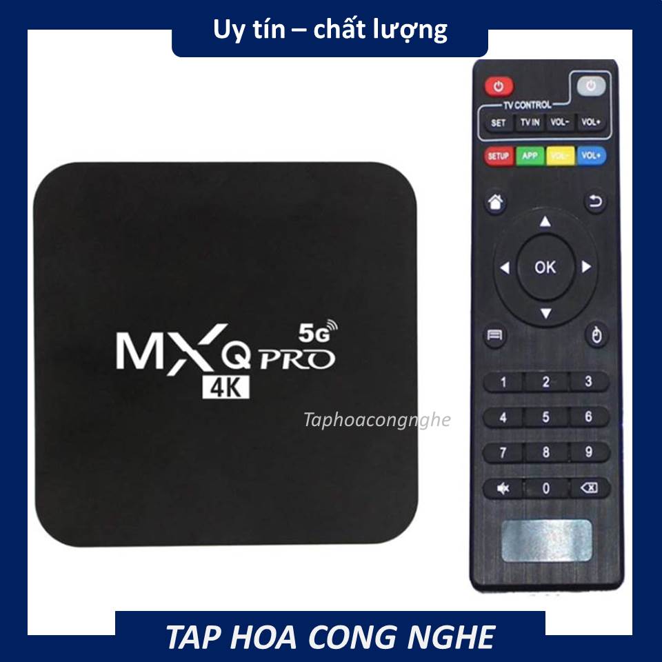 MXQ Pro Android TV Box 4GB + 64GB 5G Wifi android 10.1 Quad Core Smart TV Box (Bảo hành 6 tháng)
