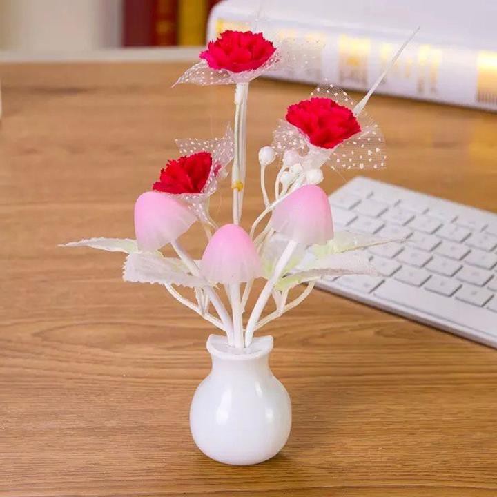 [ SALE KHỦNG] - ĐÈN NGỦ NẤM CẢM ỨNG HÌNH BÌNH HOA TỰ SÁNG KHI TRỜI TỐI(LOẠI LỚN) -  ĐÈN TRƯNG PHÒNG NGỦ NHỎ GỌN -  ĐÈN TỰ ĐỘNG PHÁT SÁNG THÔNG MINH - ĐÈN THIẾT KẾ SIÊU DỄ THƯƠNG MANG CẢM GIÁC SINH ĐỘNG