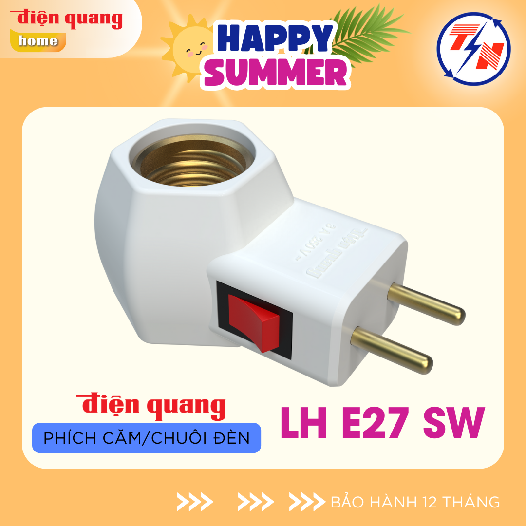 Chuôi đèn liền phích công tắc đq lh e27 sw bảo hành 12 tháng cam kết 1 đổi 1