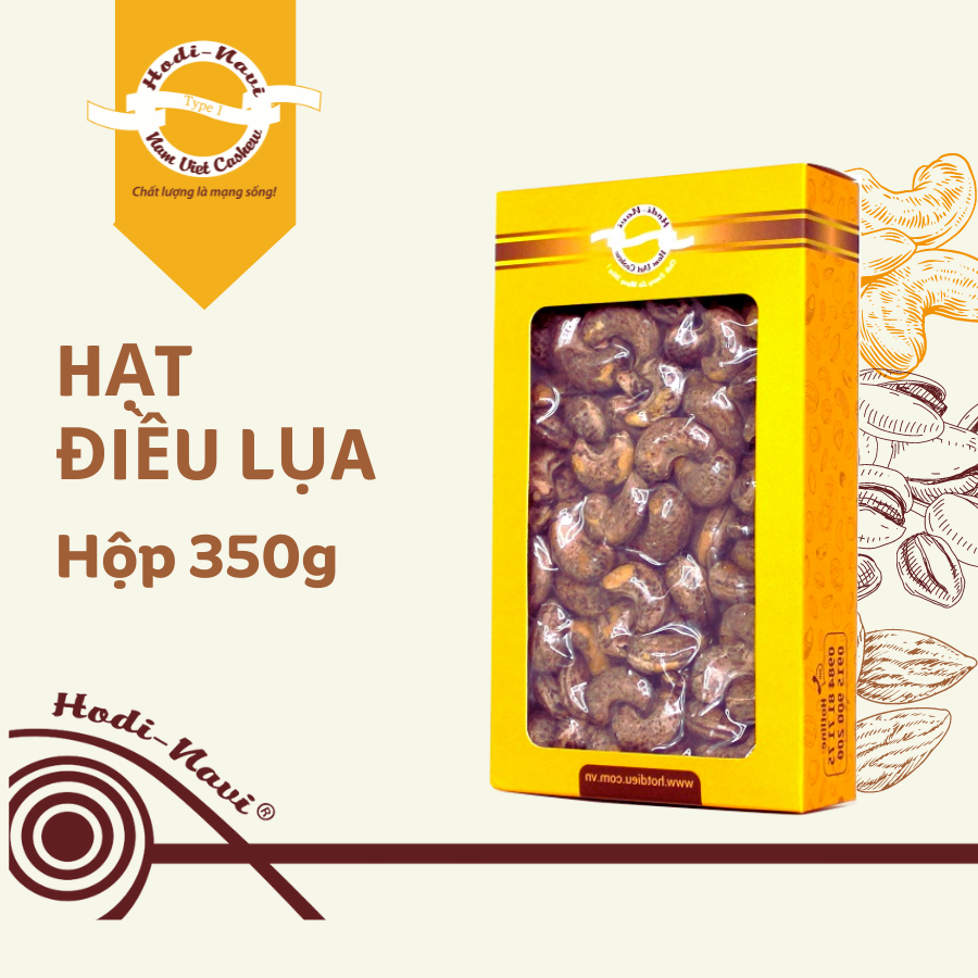 Salted cashew nuts vacuum bag 350g HODINAVI, organic, export products