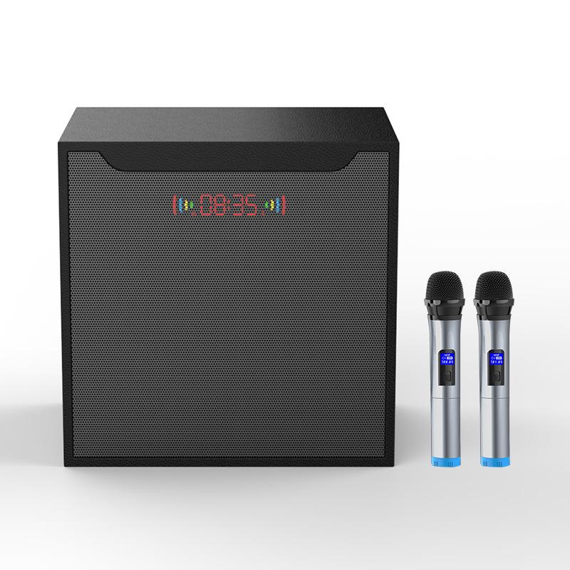 loa hát karaoke gồm 2 micro UHF dùng cho tivi smart và điện thoại Amoi  L6P