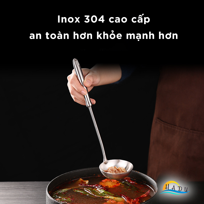 Muôi vá múc canh lỗ inox 304 cao cấp ssgp