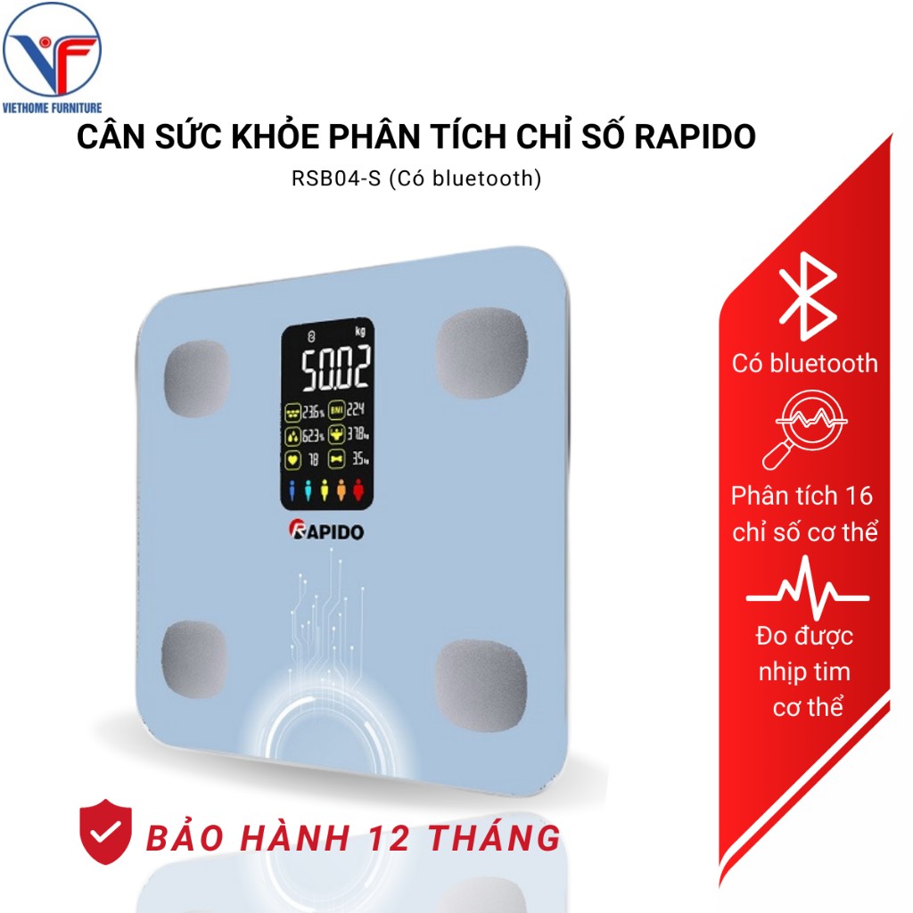 Cân sức khỏe thông minh Rapido RSB04-S