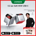 UGREEN x Jackson Yee PD 45W USB-C GaN Charger Digital Display CN Plug for iPhone 17 Pro Max Samsung S26 Ultra Xiaomi 17 Pro