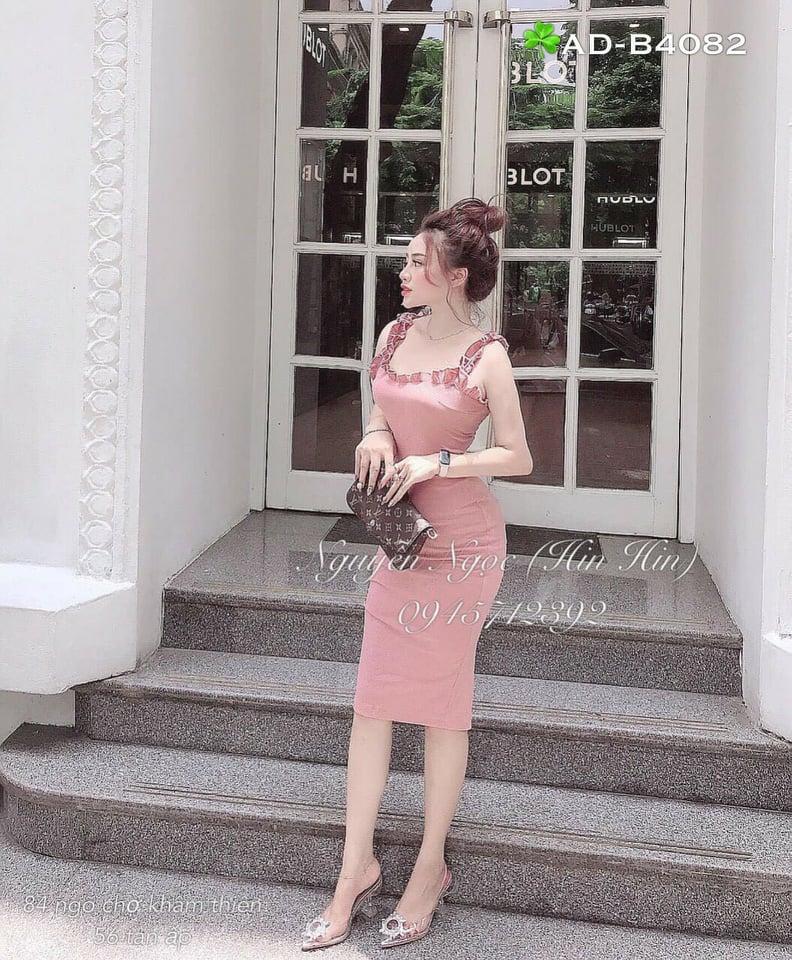 Đầm body gân hai dây bèo dễ thương TTKX0179