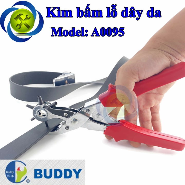 Kìm bấm lỗ dây da buddy a0095 đài loan 2.0-4.5mm