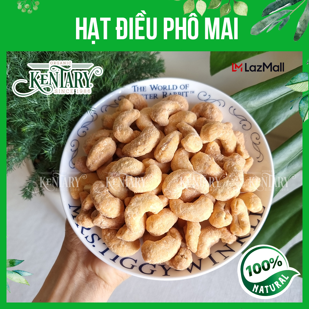 Hạt điều phô mai nguyên hạt Kentary hạt to, vị mặn ngọt bao ngon - đồ ăn vặt