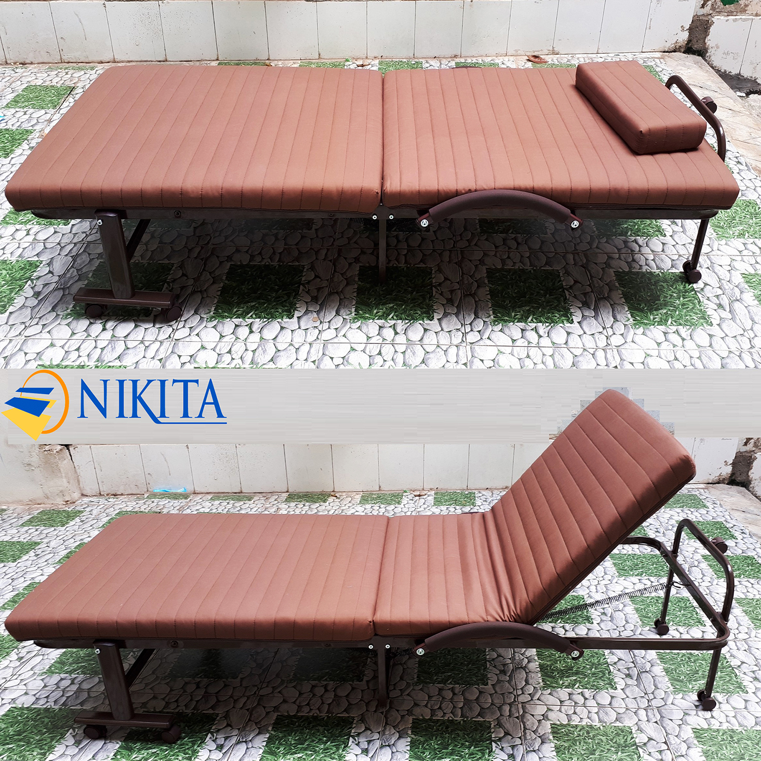 Giường gấp xếp gọn đa năng Hàn Quốc HQ65 NIKITA (bảo hành 1 năm) - Giường du lich  giường thư giãn,giường văn phòng