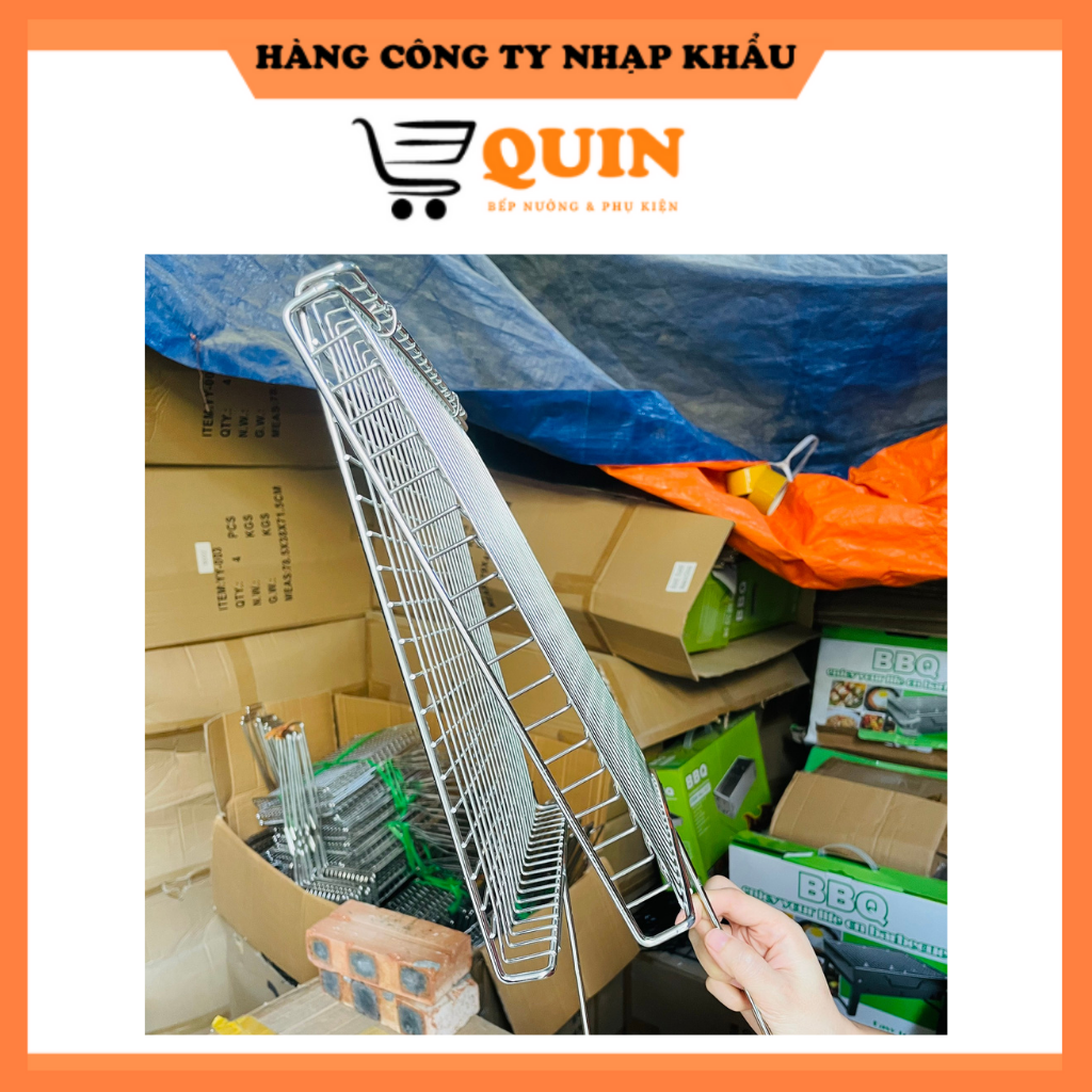 Vỉ Nướng thịt inox Vỉ nướng than inox dạng hộp Vỉ nướng Gà, nướng Vịt, nướng Cá Model VN06