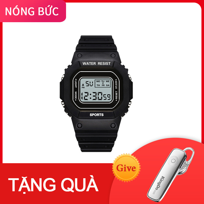 【Với tai nghe Bluetooth M165 miễn phí】Đồng hồ thể thao chống thấm nước Đồng hồ điện tử phát sáng LED dành cho nữ Matcha Green / Sakura Pink Thời trang đa chức năng Thời trang bình thường Nữ sinh Nữ sinh Đồng hồ đeo tay kỹ thuật số