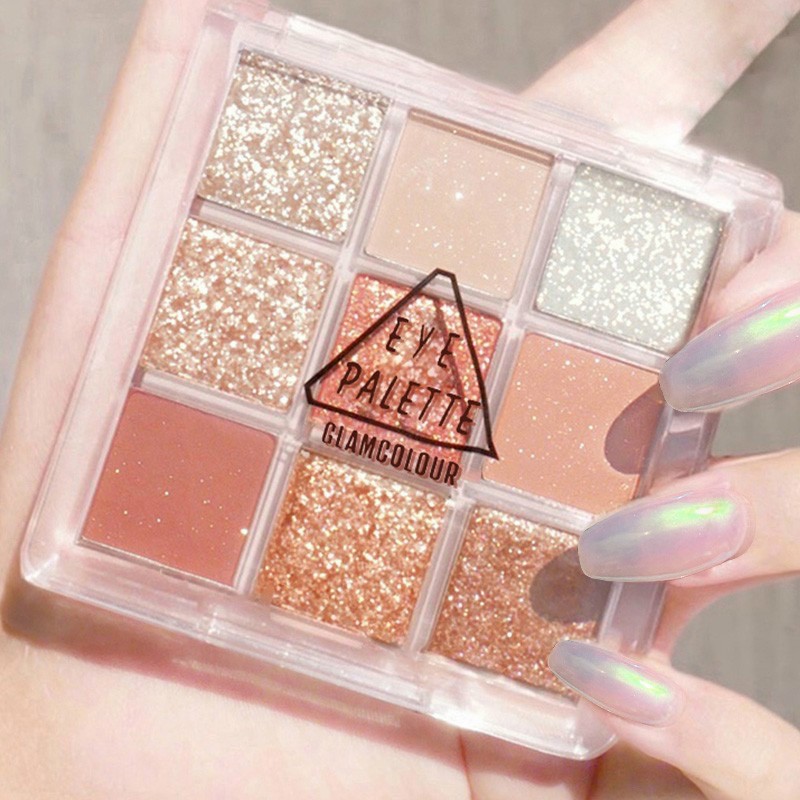Phấn mắt dikalu coco venus 9 ô màu nhũ - bảng phấn mắt jint