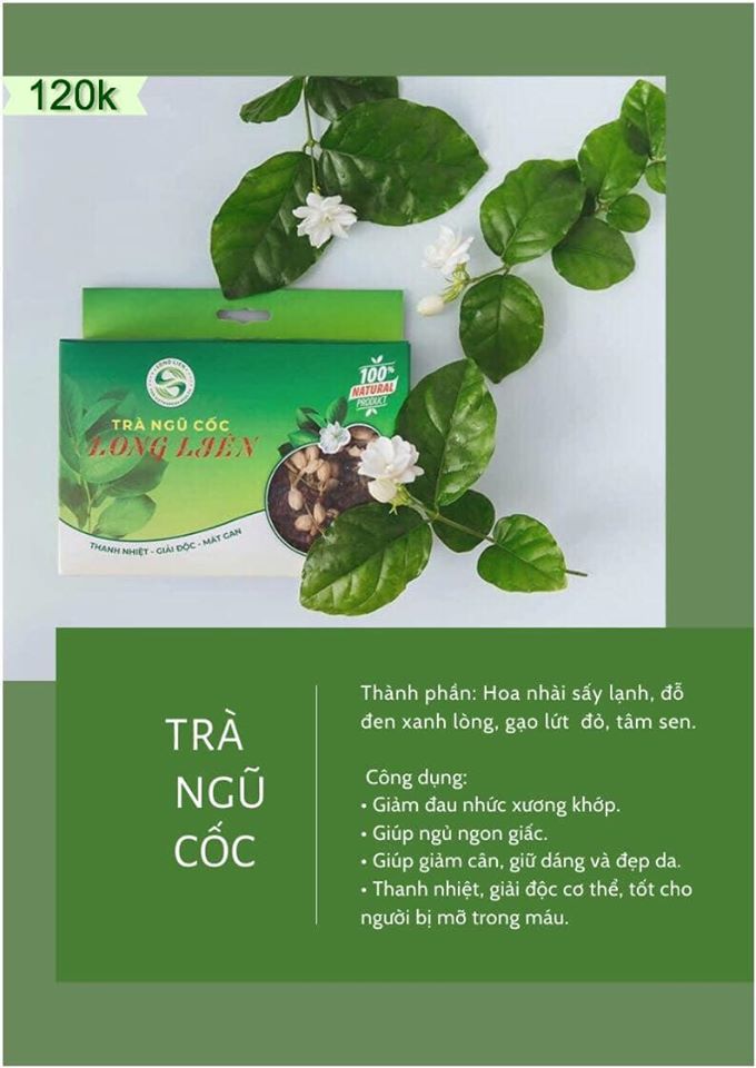 Combo 03 trà ngũ cốc Long Liên tặng kèm 3 gói trà detox Celina Dreams