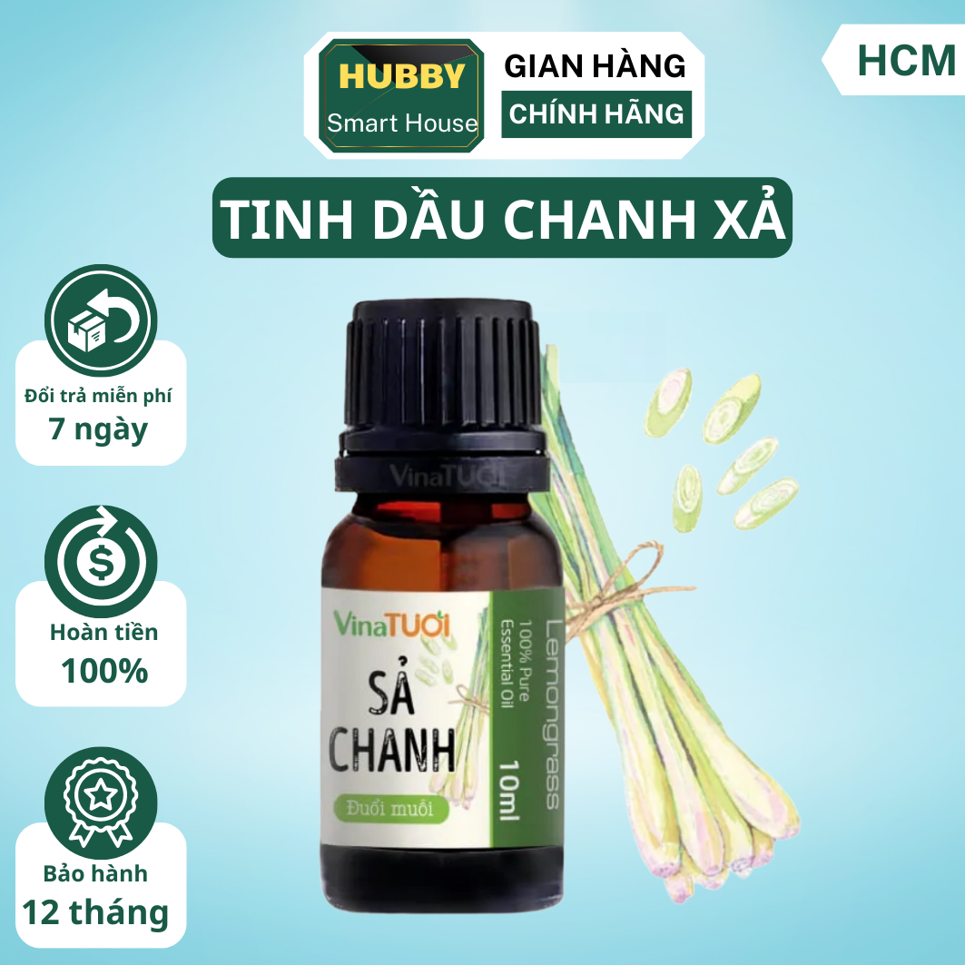 Tinh dầu thiên nhiên chanh xả 10ml chuyên dụng dùng cho máy xông tinh dầu