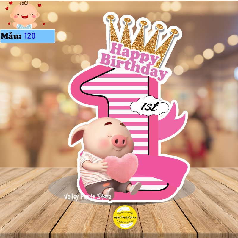 Cây Số 1 Trang Trí Thôi Nôi Sinh Nhật Bé Trai, Bé Gái