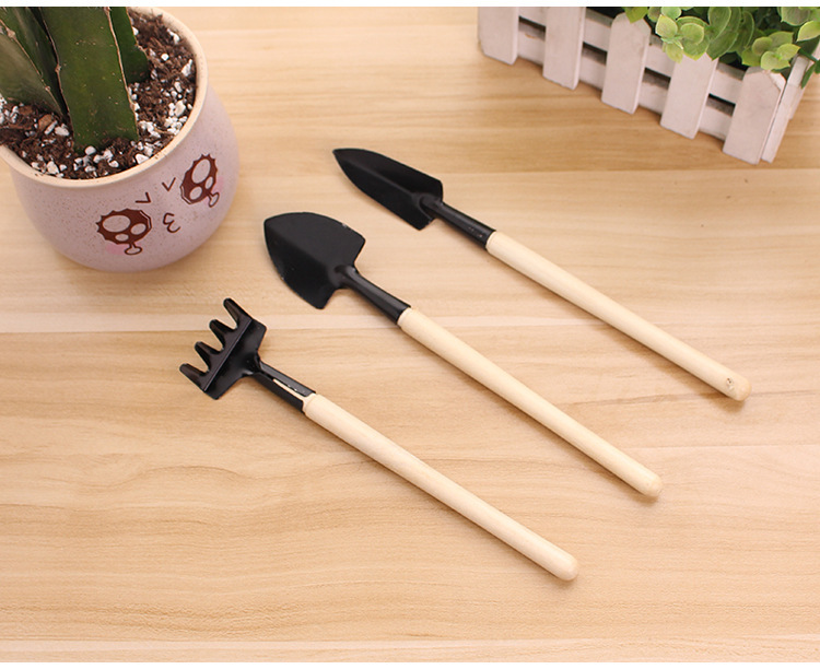 Bộ 3 cuốc xẻng mini trồng cây cảnh , bộ dụng cụ làm vườn mini