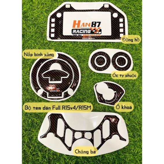 Tem dán r15v4 r15m / tem chảng ba r15 / tem ổ khoá / tem dán đồng hồ r15m/ r15v4
