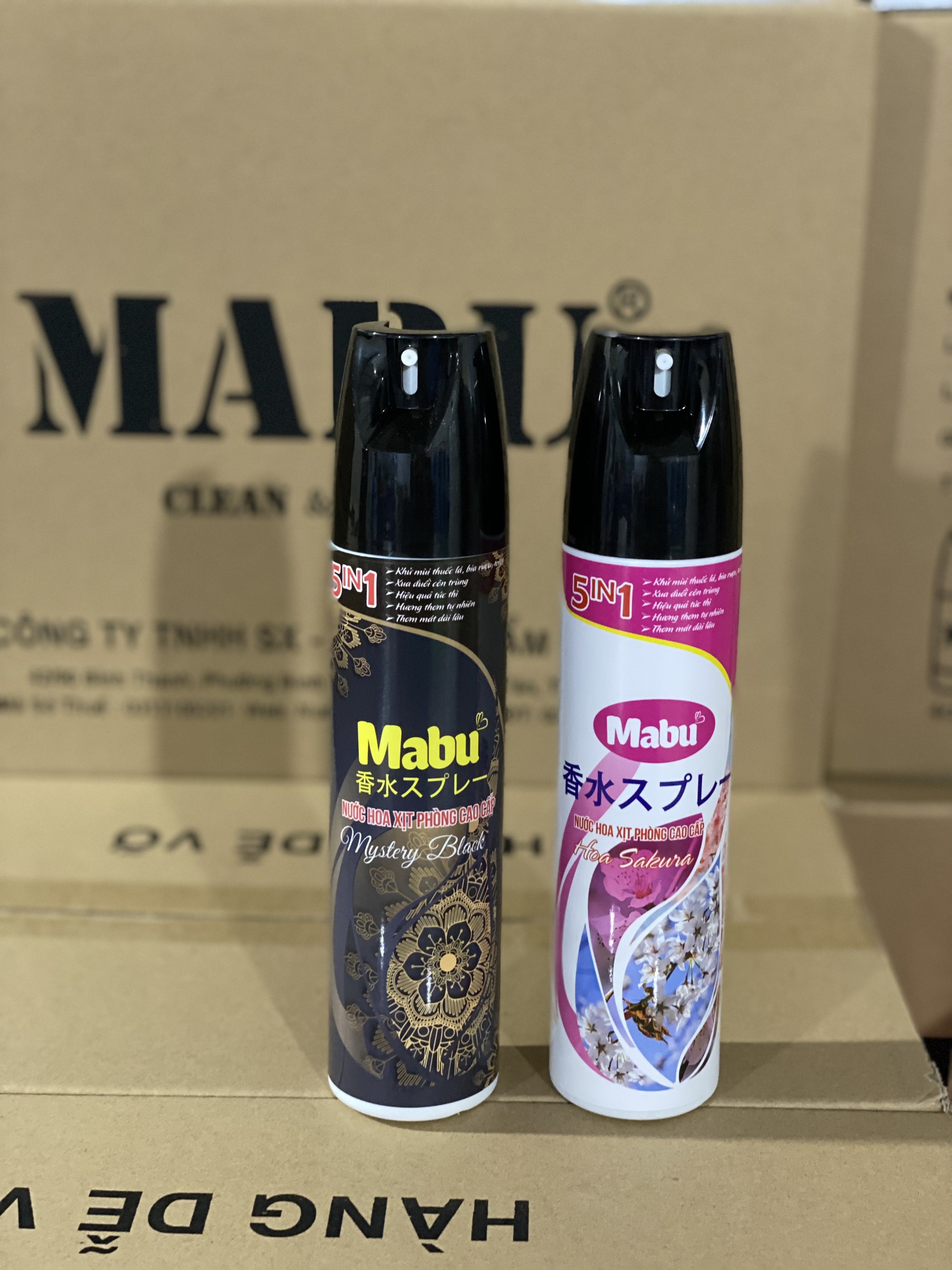 Combo 2 chai nước hoa xịt phòng Mabu Sakura + tinh dầu nước hoa