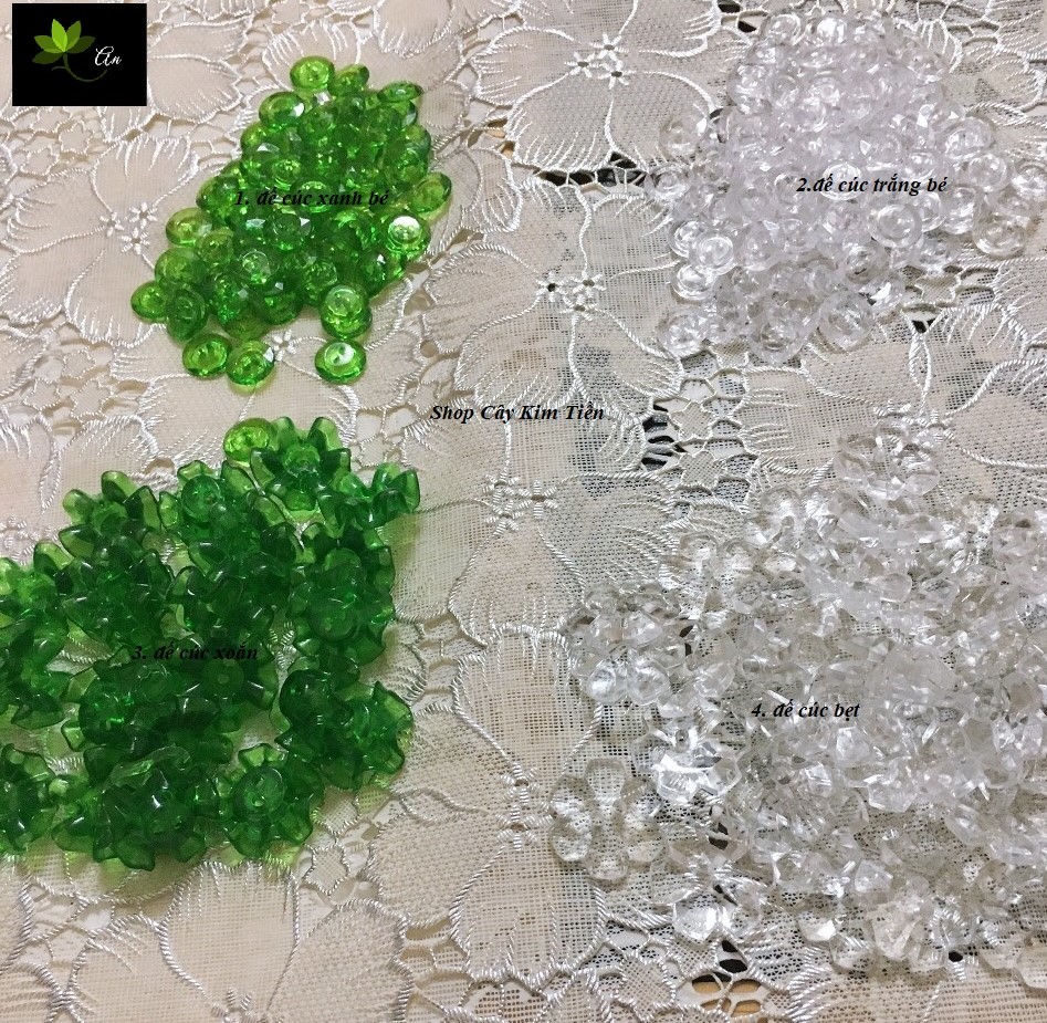 100gr Đế cúc làm hoa màu xanh, trắng ( có 4 mẫu dùng làm đồ thủ công , handmade)