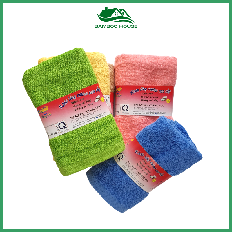 Khăn lau mặt gội đầu 100% cotton mềm mịn thấm hút tốt 35 cm * 85 cm
