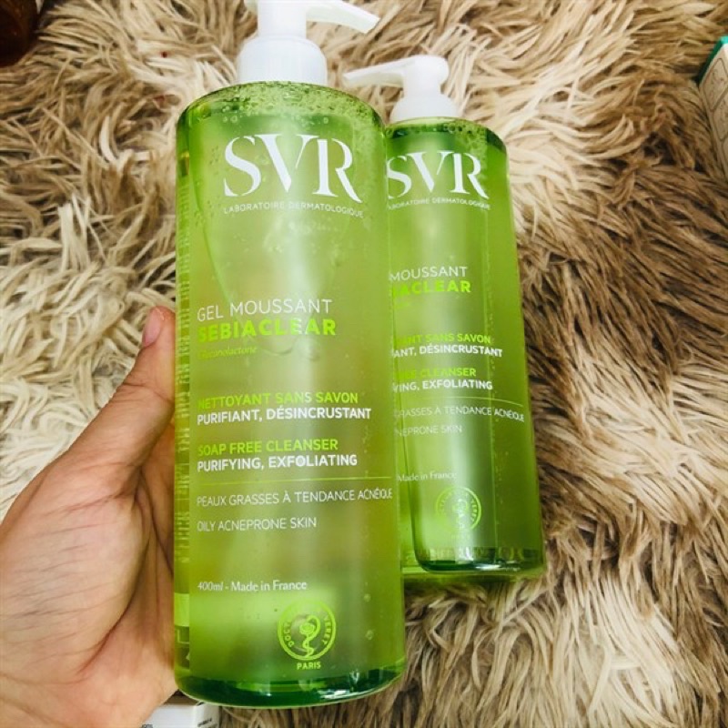 Sữa rửa mặt SVR Sebiaclear gel moussant mẫu mới 2022 400ml