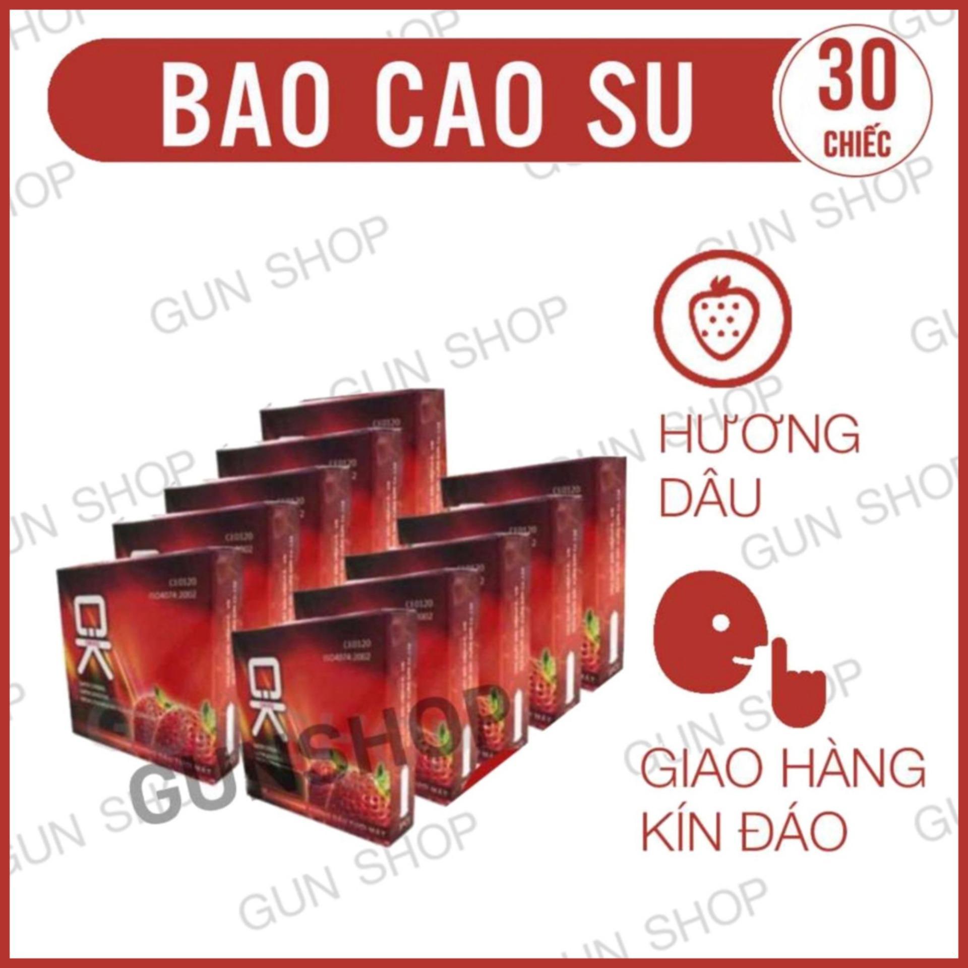 Bộ 10 hộp bao cao su OKHQ DÂU nhỏ hộp 3c