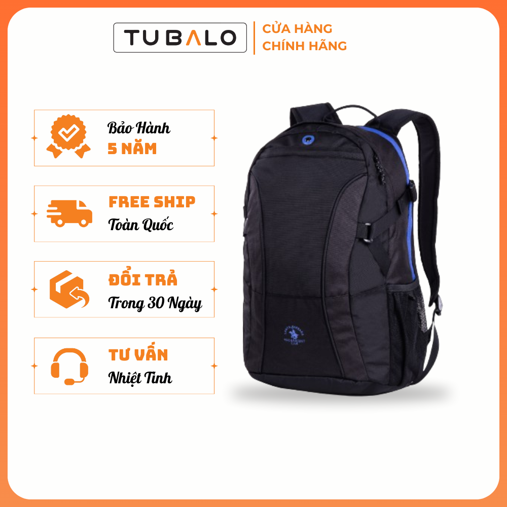 Balo laptop TUBALO thương hiệu SANTA BARBARA BL-118 thời trang nam nữ cao cấp siêu nhẹ chống thấm nước