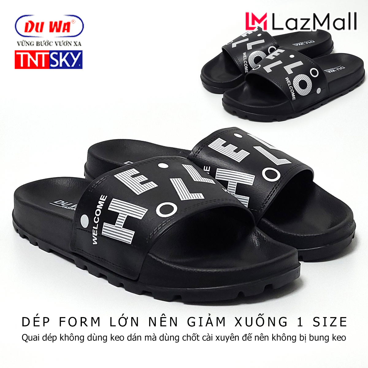 Dép nam, nữ quai ngang siêu nhẹ DUWA - Hàng chính hãng - LD9080