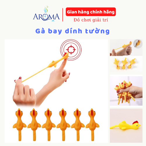Gà Bay Dính Tường Vui Nhộn – Ná Bắn Gà Dính Tường Giải Tỏa Strees gà bay dính tường silicon, chất liệu an toàn không độc hại