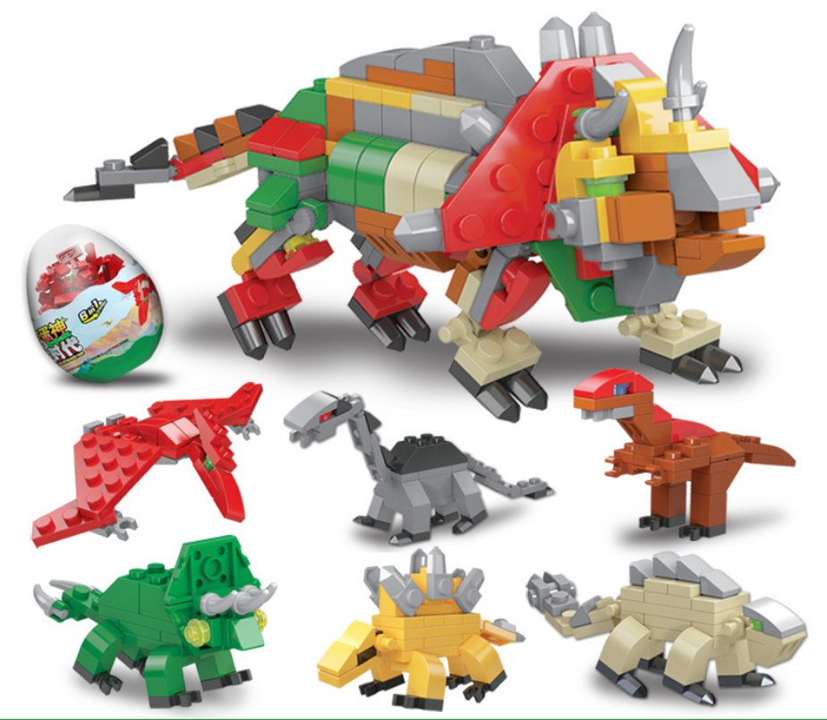 [Hoàn Tiền 10%][6 Quả Trứng] Bộ Đồ Chơi Lắp Ghép Xếp Hình Khủng Long Bạo Chúa, Robot Biến Hình, Rồng – Hàng Chuẩn