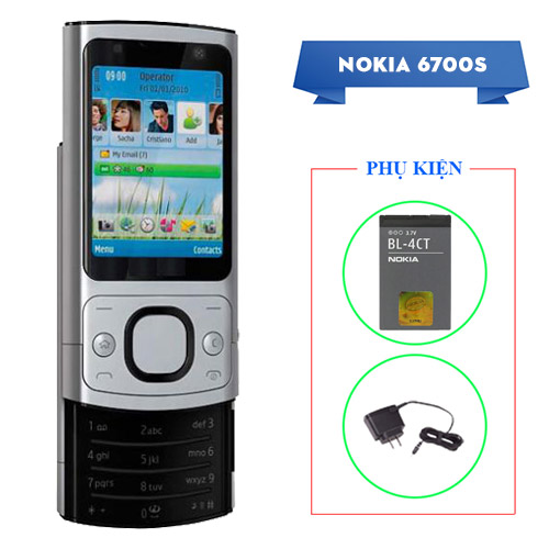 Điện thoại nokia 6700s nắp trượt cổ điển main zin nghe gọi to rõ - tặng kèm pin sạc