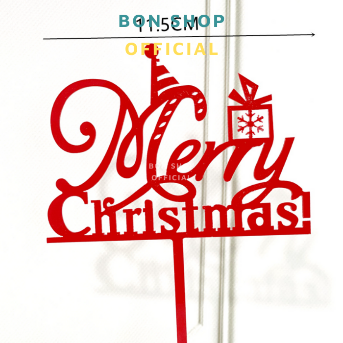 Topper trang trí Bánh Kem Noel Cao Cấp chủ đề Giáng Sinh đẹp mắt