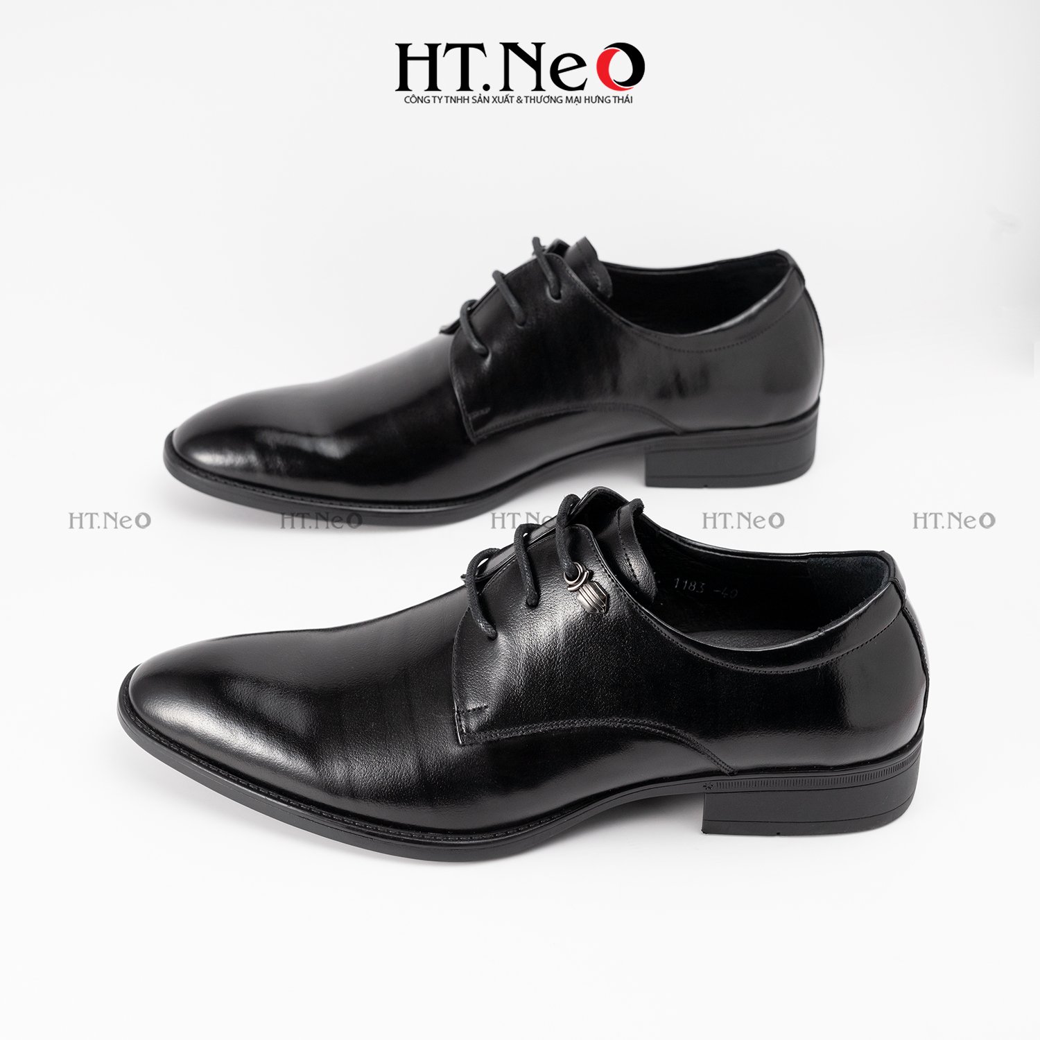 Giày tây, giày công sở da bò HT.NEO da nhập khẩu cao cấp sang trọng GT150