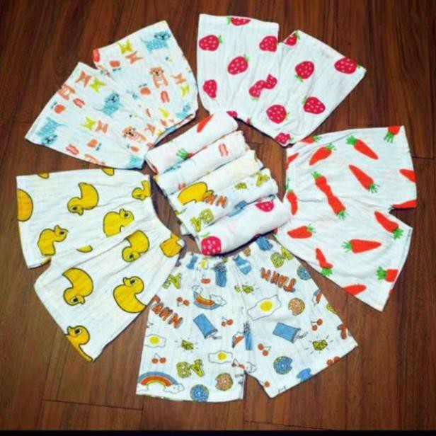 Sét 10 Quần Cotton Giấy Cho Bé Trai, Bé Gái Từ 5-15kg, Quần Chục Cho Bé, Đồ Sơ Sinh