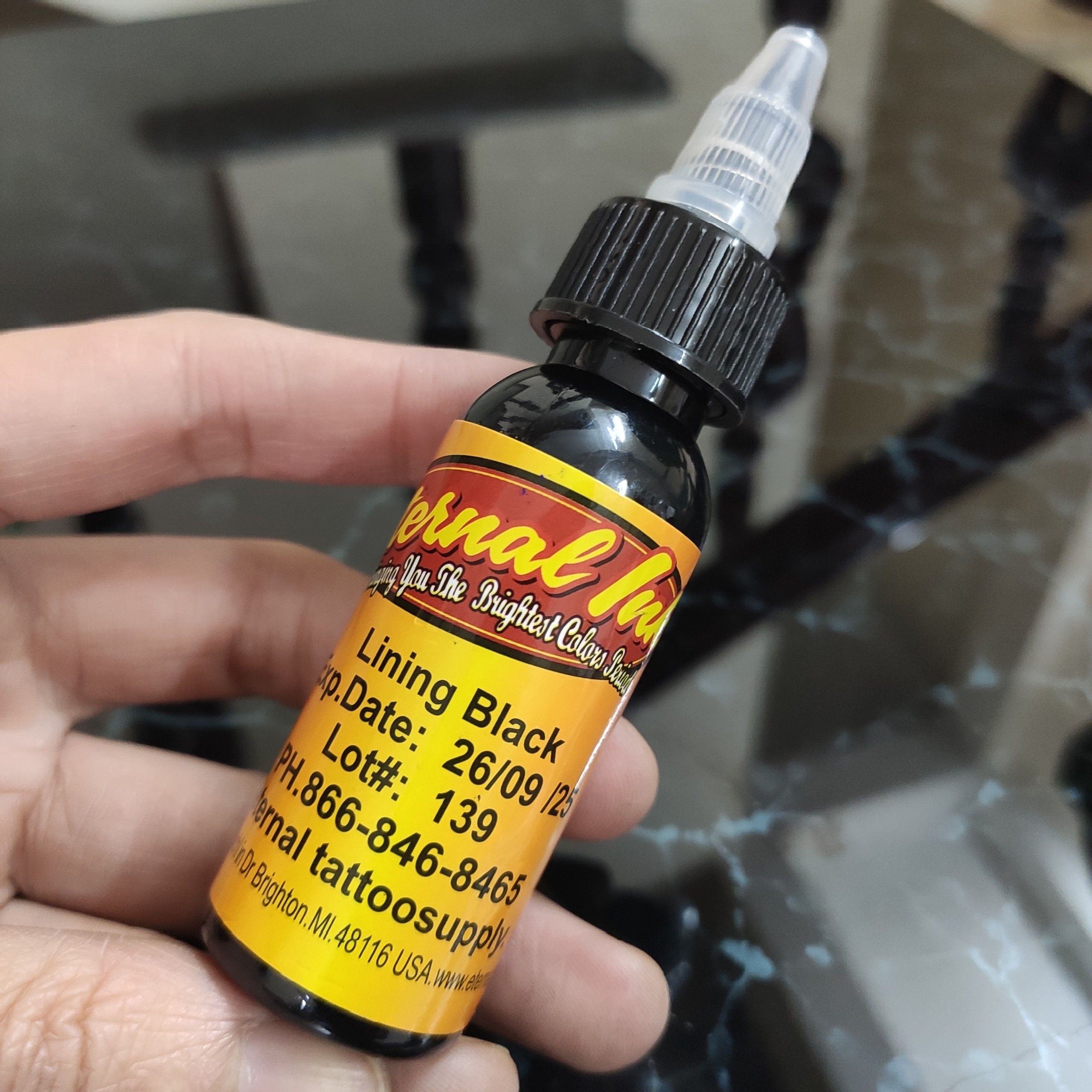 Mực tập xăm Eternal màu LiningBlack 30ml