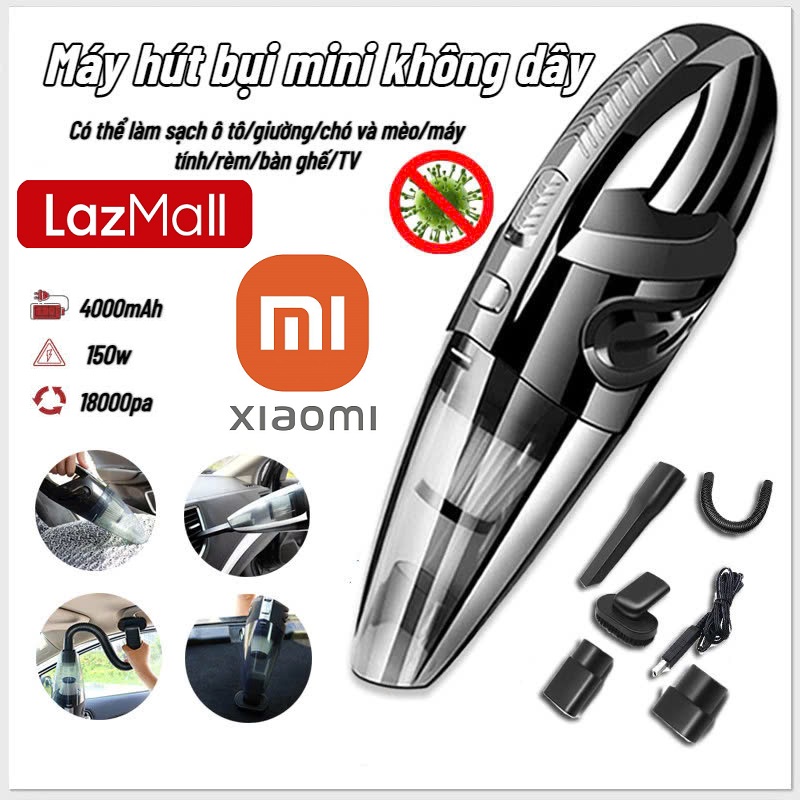  100% Uy Tín Cửa Hàng LazMall Xiaomi 0fficial Máy Hút Bụi Cầm Tay Mini Không Dây Siêu Tiện Lợi Hút Bụi Xe Ô Tô Giường Nệm Lông Thú Cưng Lực Hút Mạnh Sự Lựa Chọn Sáng Suốt Để Sử Dụng Nhanh Hàng Ngày Vệ Sinh Xe Hơi Và Dọn Dẹp Nhà Cửa. 