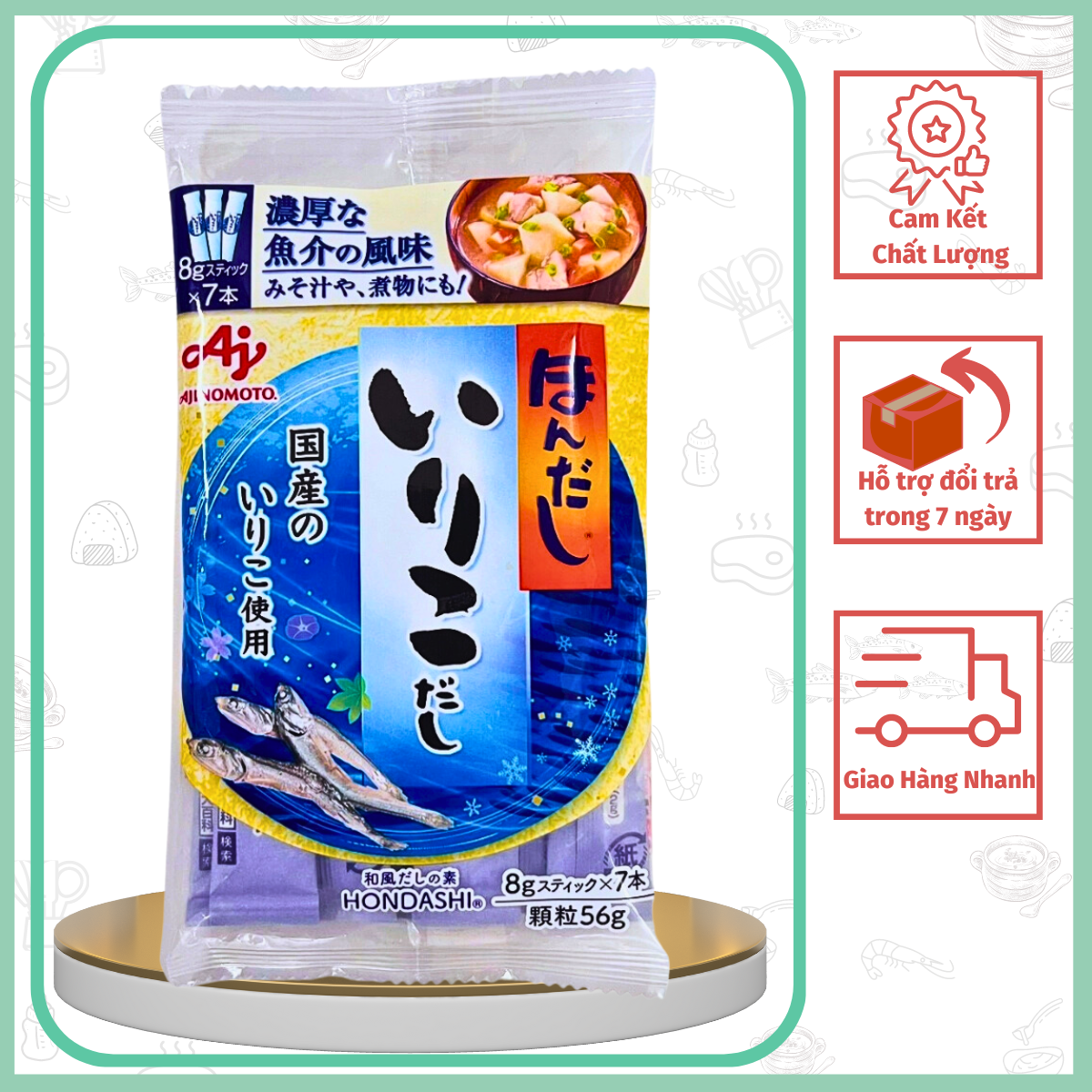 Hạt nêm cá cơm Ajinomoto 56gram Nhật bản cho bé ăn dặm