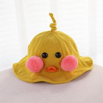 Mũ bucket nhung con vịt - nc101 - vàng