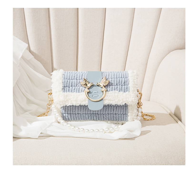 Túi handmade tự đan len khoen chim phối màu viền xù (Tặng chuỗi ngọc) có video hướng dẫn làm Zone Store 47