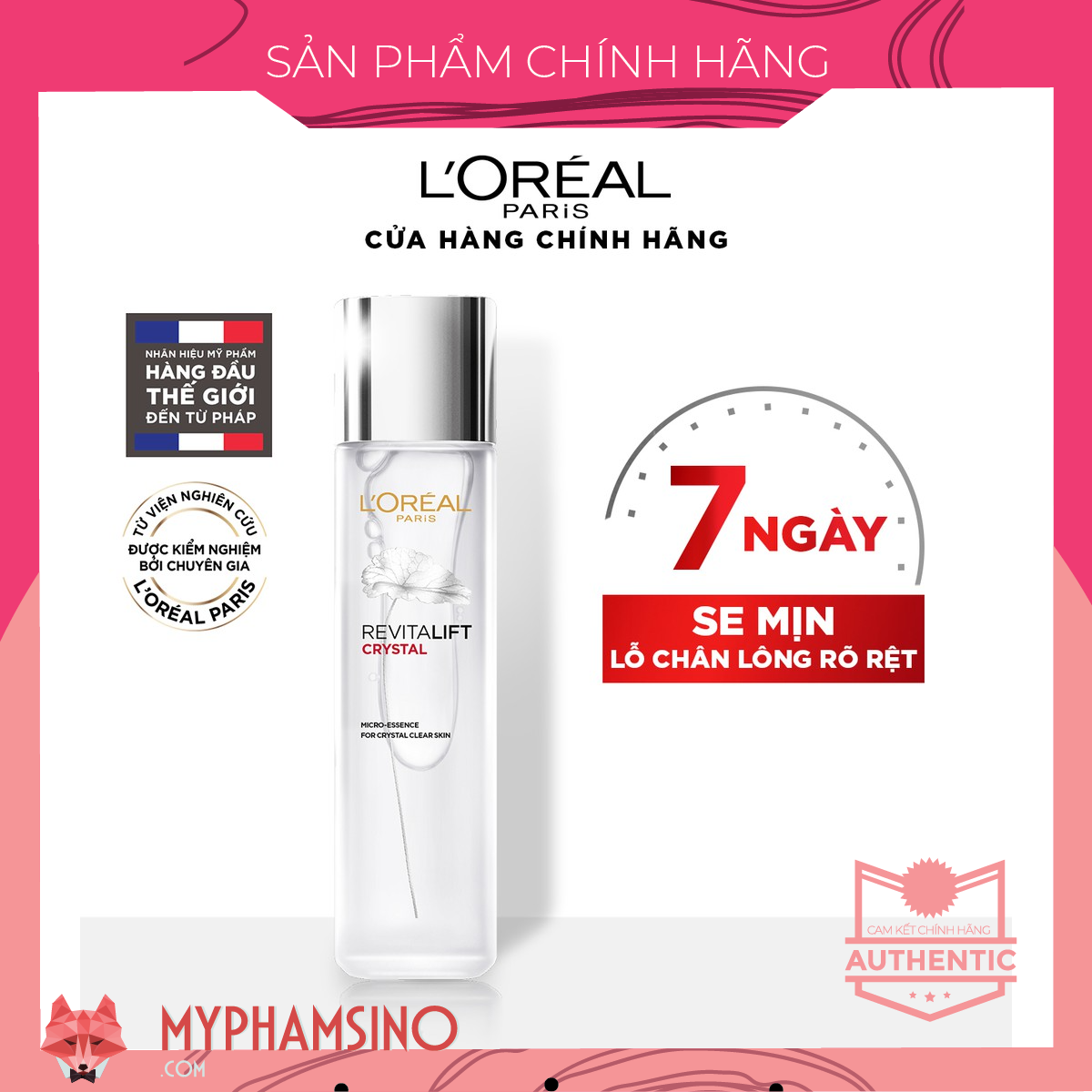 Dưỡng Chất Căng Mướt Da L'Oreal Paris Crystal Micro Essence