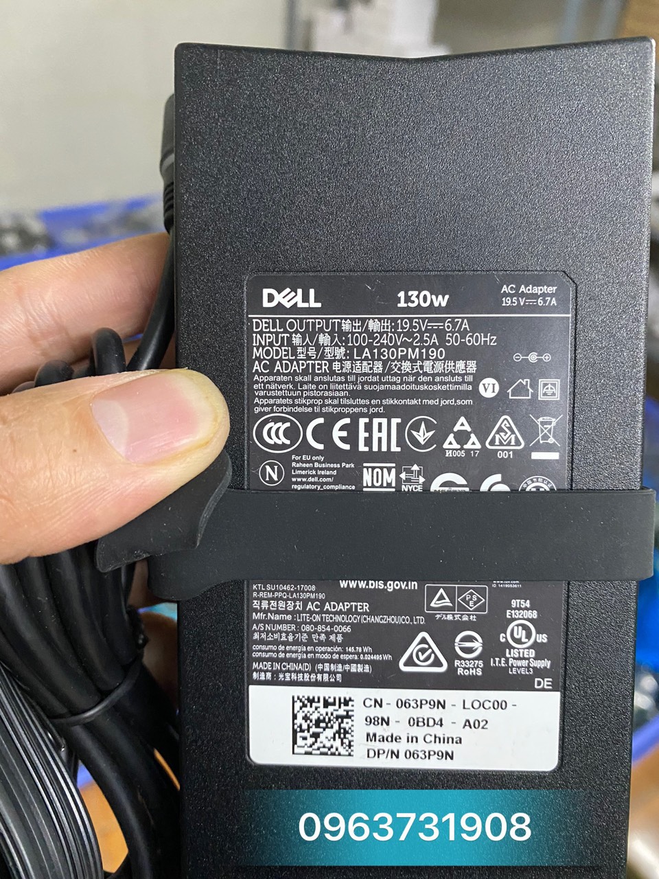Sạc Laptop Dell Inspiron 7559 5577 7557 7566 7567 7577 19.5V-6.7A 130W bản gốc của Dell cung cấp
