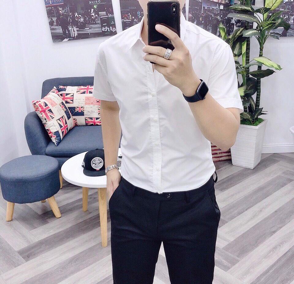Áo sơ mi nam tay ngắn siêu đẹp thời trang franci_fashion phong cách hàn quốc