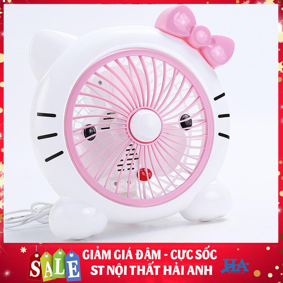 Quạt để bàn mini hình thú helo kity đáng yêu cực mát gdmai103