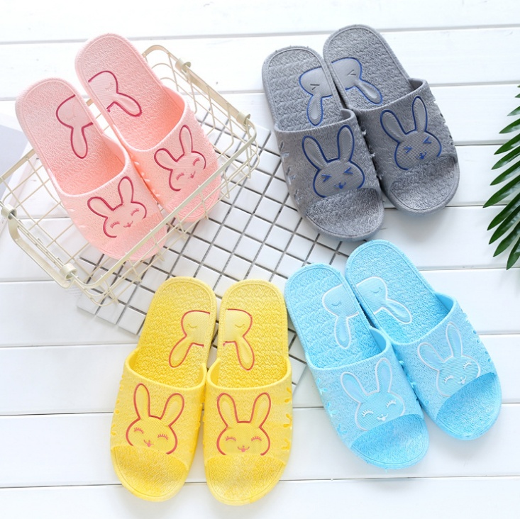 DÉP NHỰA NỮ ĐI MƯA DÉP NỮ ĐI TRONG NHÀ CHỐNG TRƯỢT HOẠ TIẾT THỎ (Nhiều màu) - [ Dép nhựa xốp Dép nữ Cute # Dép trong nhà nữ #Dép nhà tắm #Dép chống trượt ]