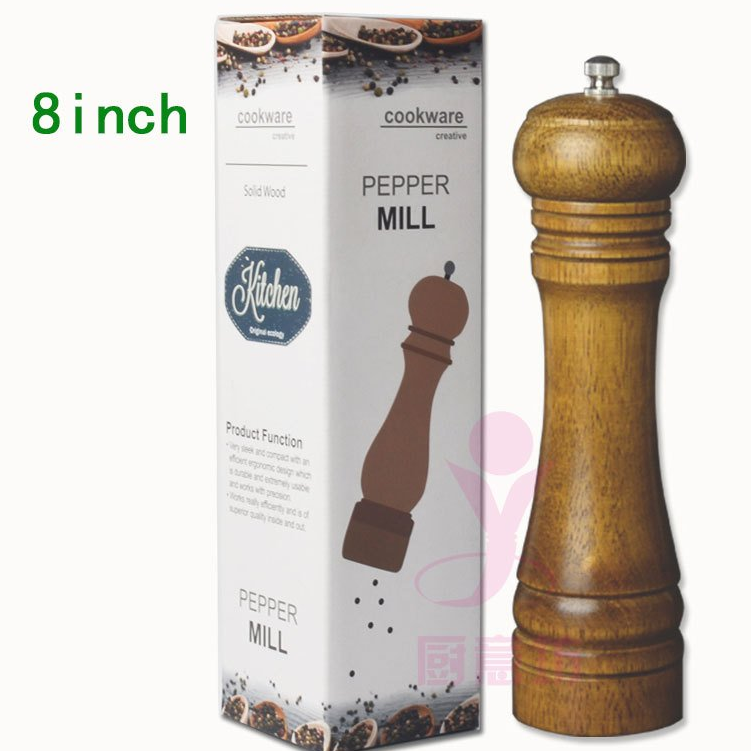 Dụng cụ xay tiêu bằng gỗ 8in