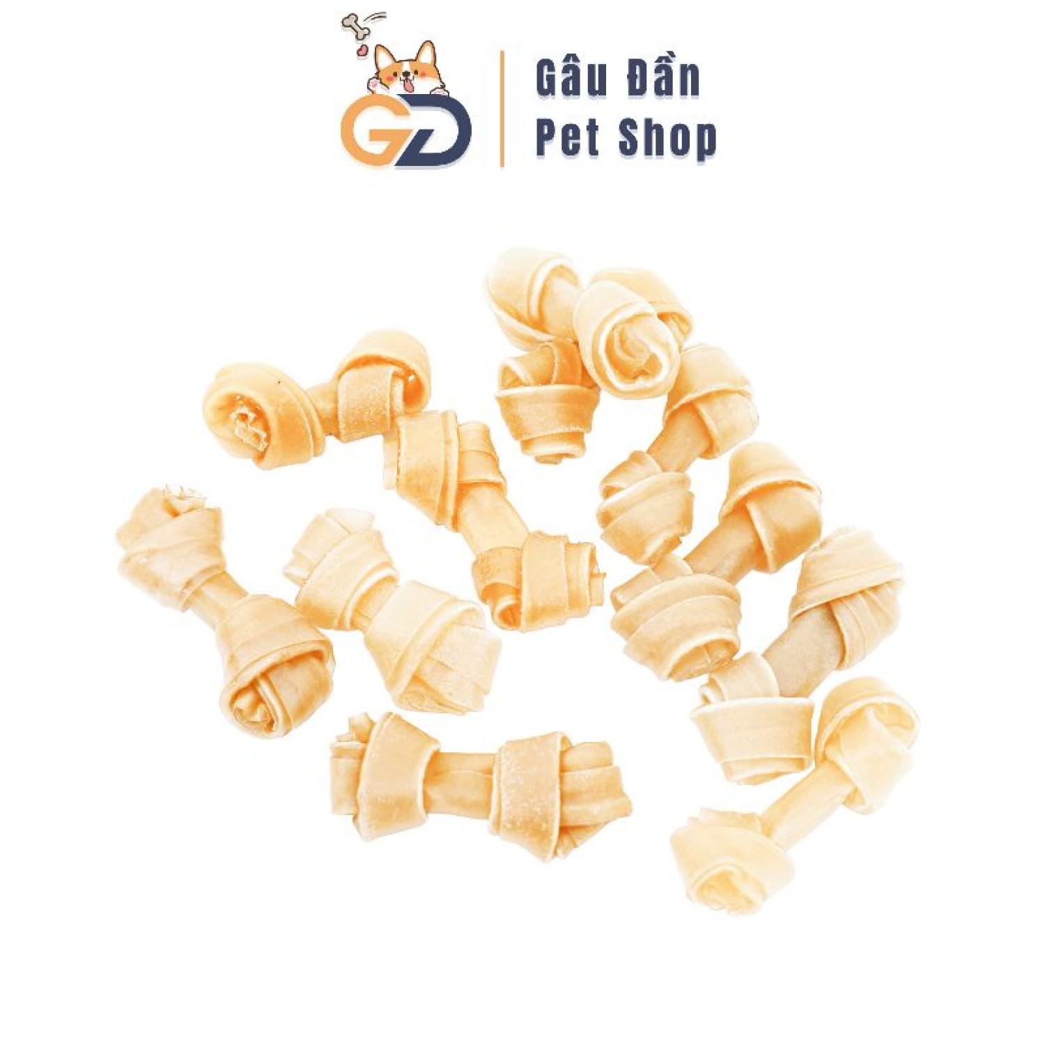 Xương Gặm Cho Chó - Xương Nơ Da Bò Cho Chó Gặm