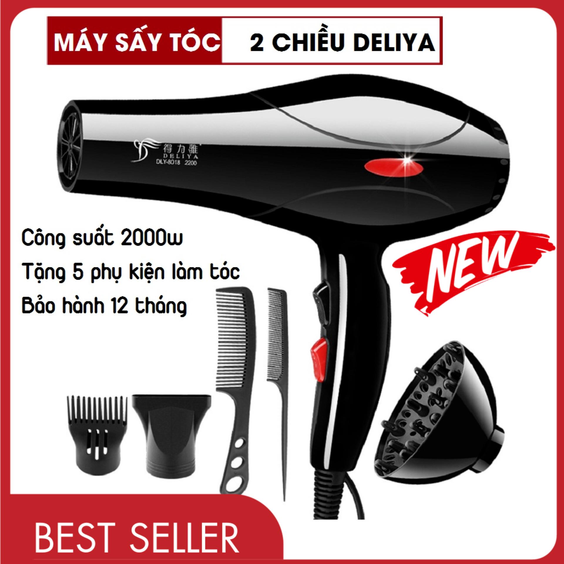 Máy Sấy Tóc,Máy Sấy Công Suất Lớn, Máy Sấy Tóc Mini, Máy Sấy Tóc 2 Chiều Nóng Lạnh Giá Rẻ Deliya 8018 Tặng 5 Phụ Kiện Giúp Bạn Dễ Dàng Tạo Kiểu Tóc Mong Muốn