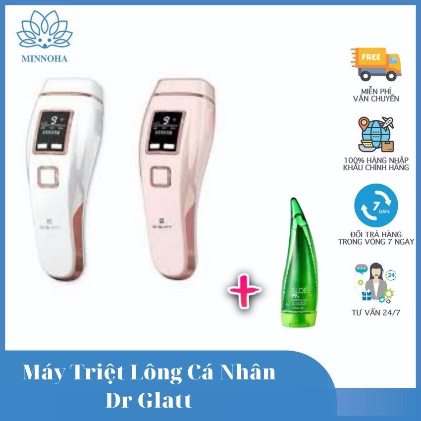 Máy triệt lông cá nhân vĩnh viễn dr glatt pro đức-triệt lạnh- 1 triệu xung- hàng chính hãng bh 2 năm- minnoha store
