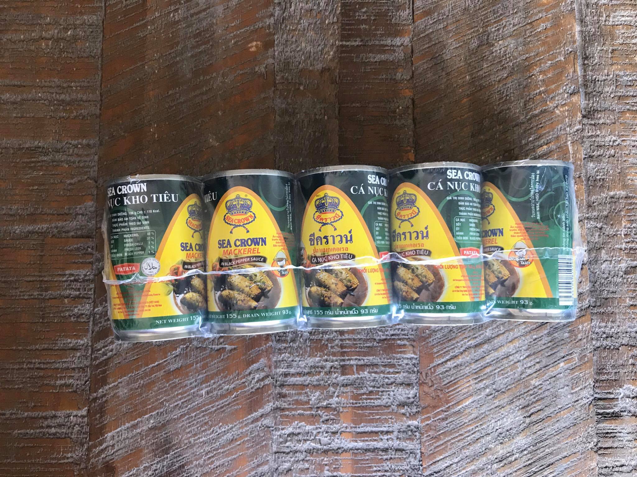 Cá nục kho tiêu sea crown 155g | made in thailand | hàng chính hãng giá cty